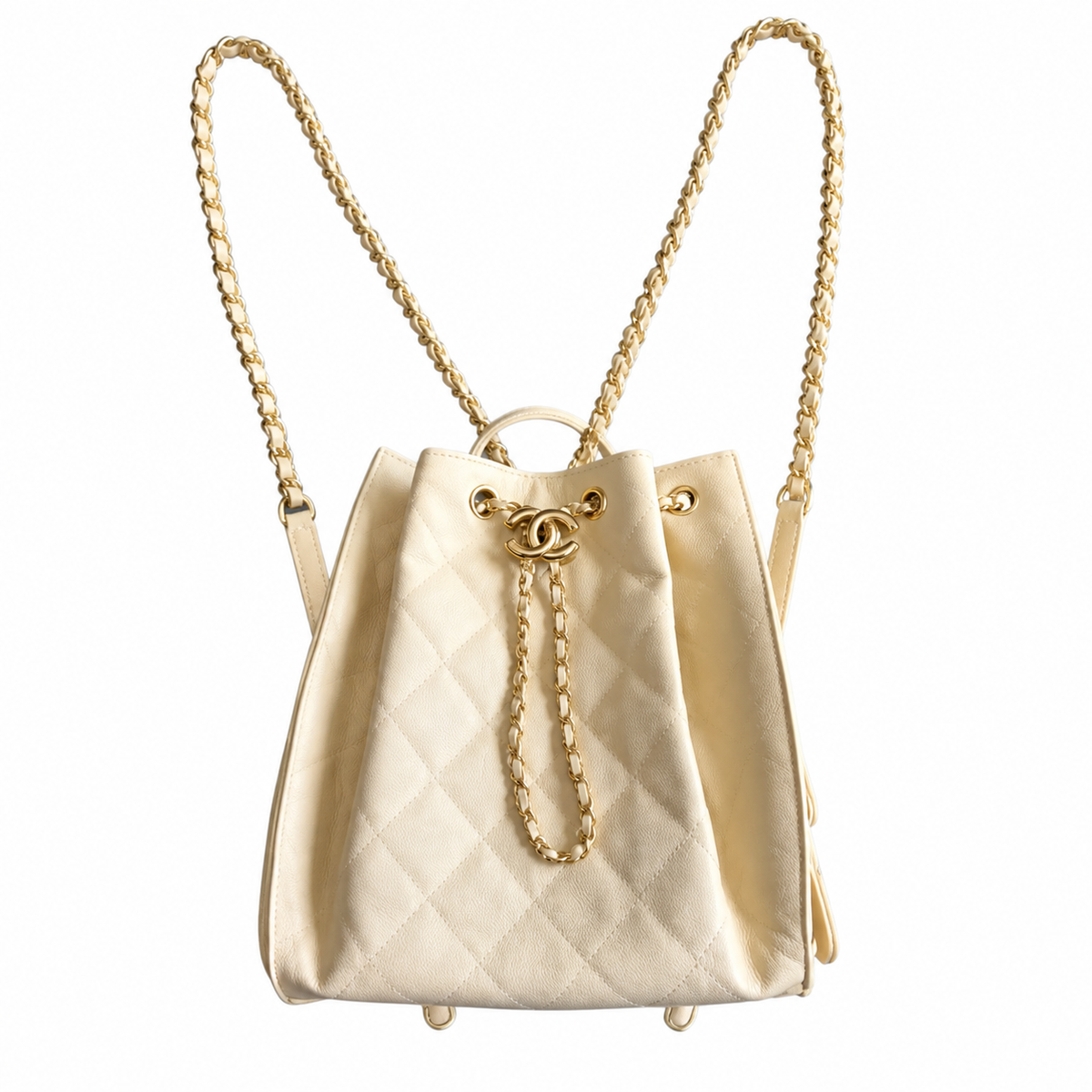 Chanel Classic Quilted Square Box Handbag | CC Turn-Lock Top Handle — 23cm