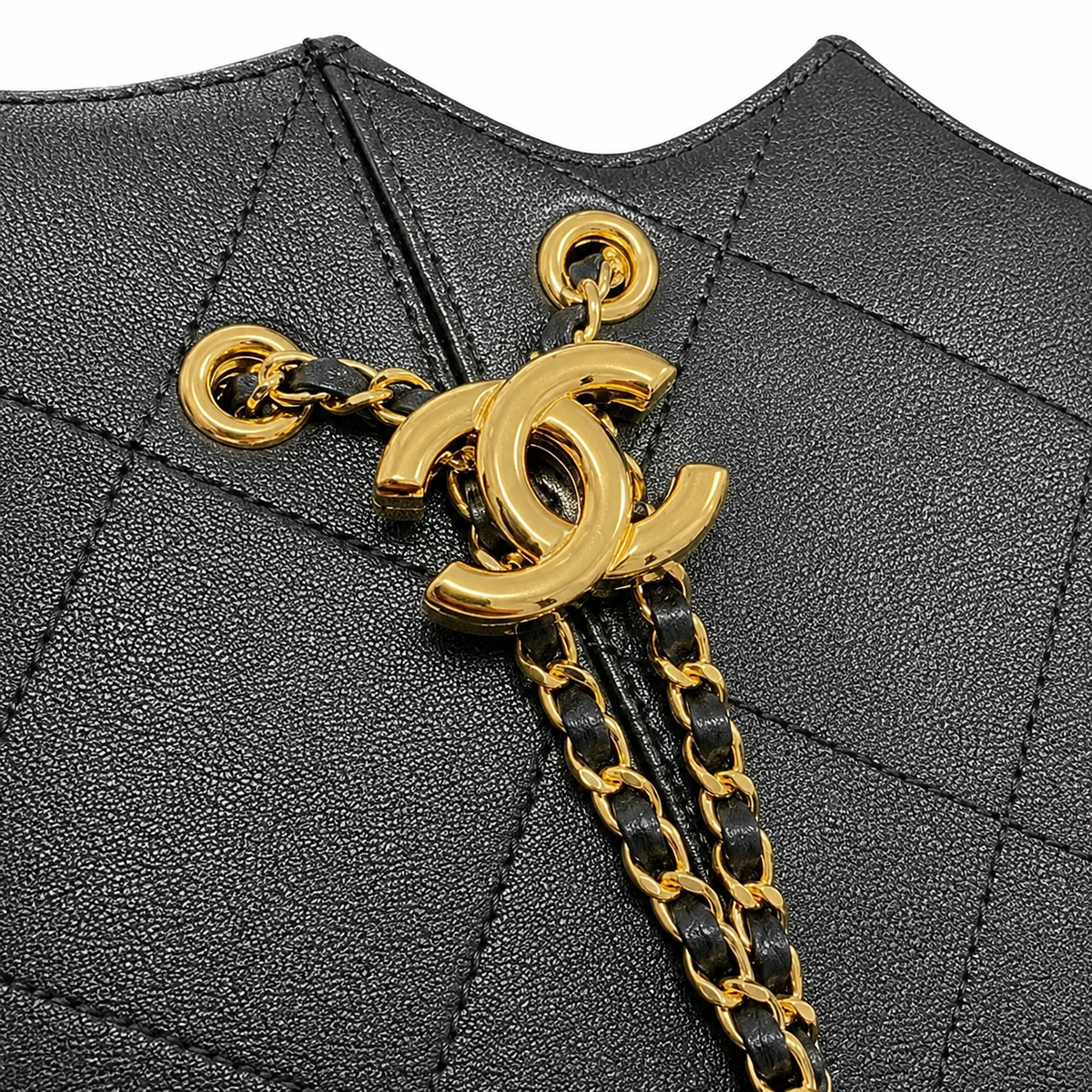 Chanel Black Quilted Leather Large Hobo Tote | Gold Bar Clasp & Arch Top Handle