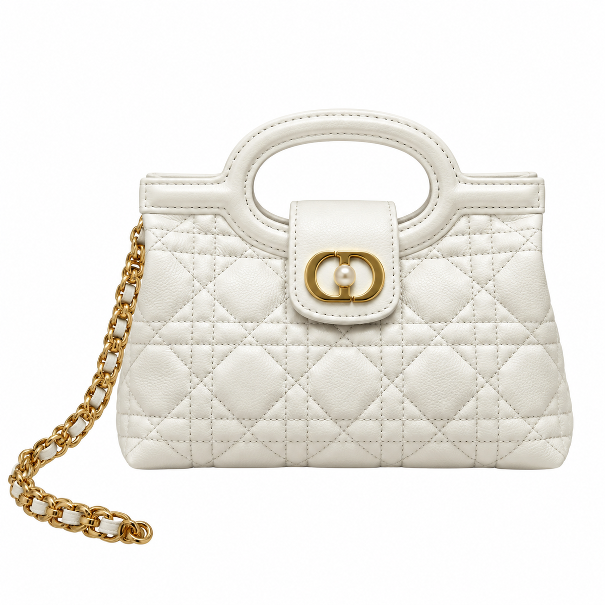 Dior Cannage Quilted Convertible Flap Bag 18.5cm