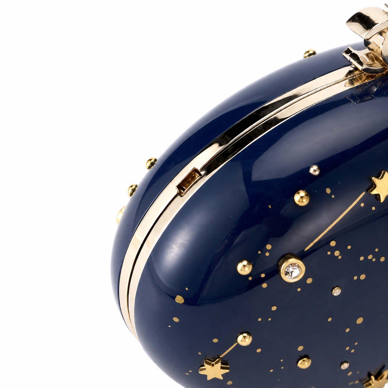 Chanel CC Scorpius Constellation Egg Minaudiere | Navy & Gold Star Map