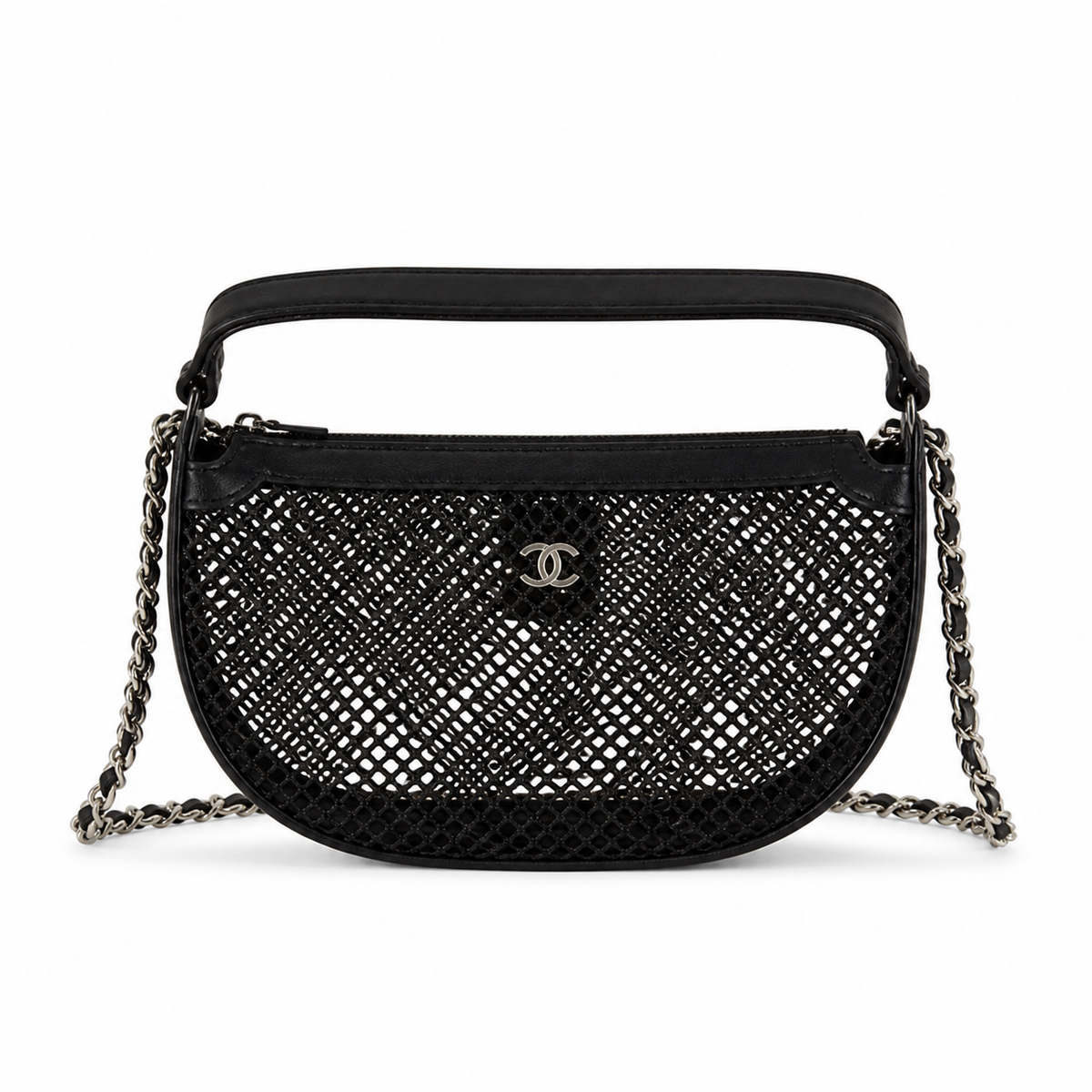 Chanel Quilted CC Small Top Handle Bag | Detachable Chain — 22cm