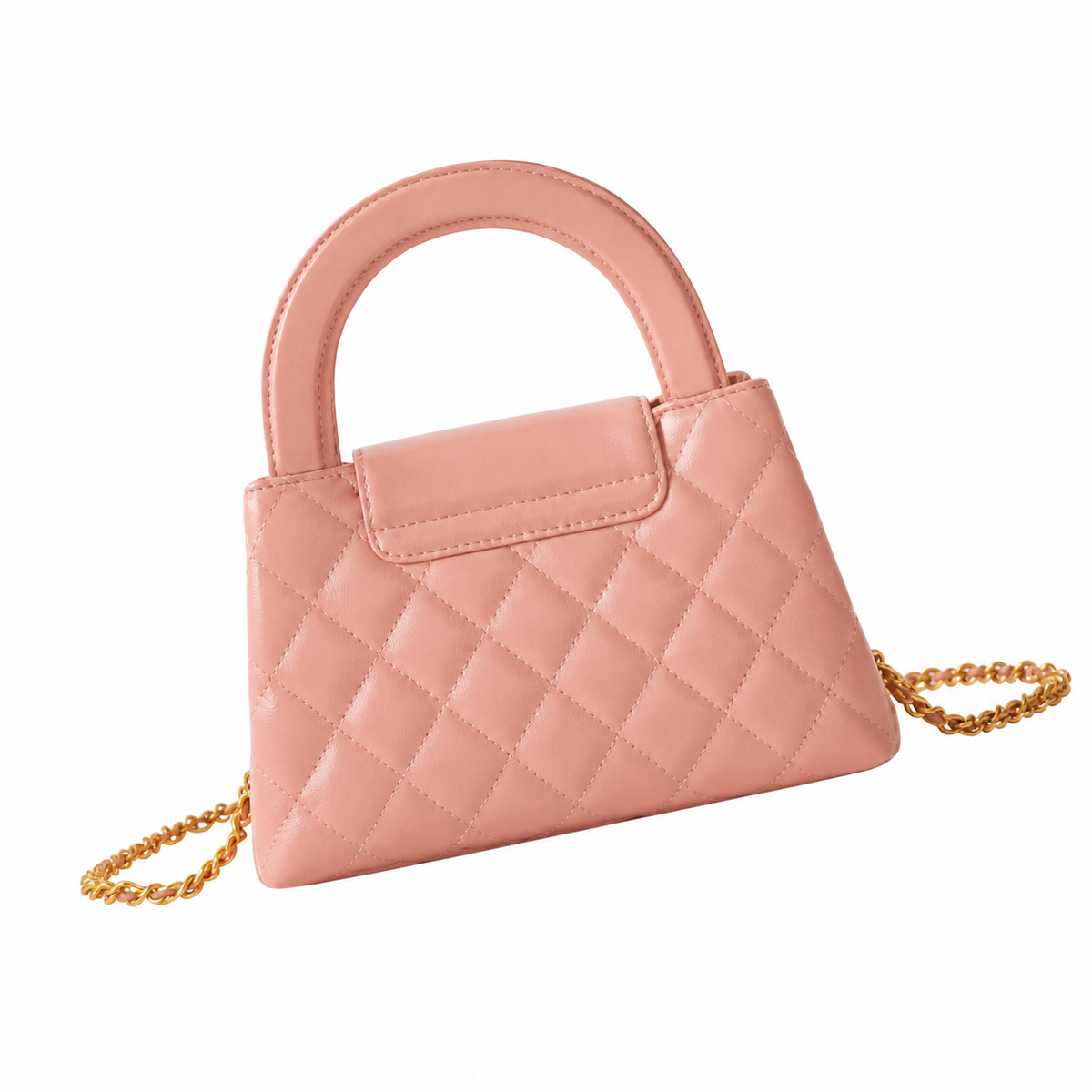 Chanel Classic Quilted Mini Flap Bag | CC Turn-Lock Leather Chain Strap — 13x19cm