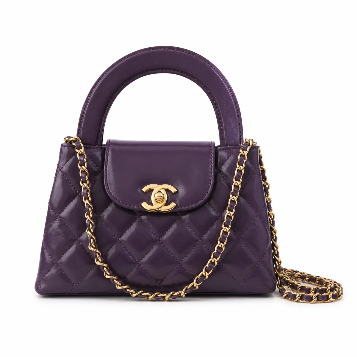 Chanel Classic Quilted Mini Flap Bag | CC Turn-Lock Leather Chain Strap — 13x19cm