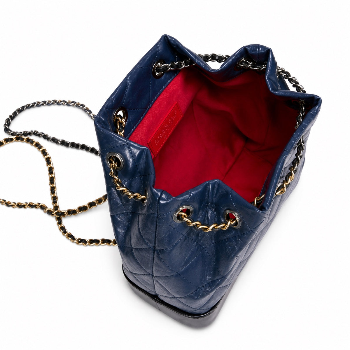 Chanel Gabrielle Quilted Calfskin Backpack | Navy Blue & Black Base — 24cm