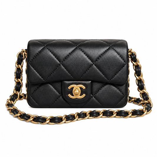 Chanel 19 Mini Flap Bag Black 17×12×5cm
