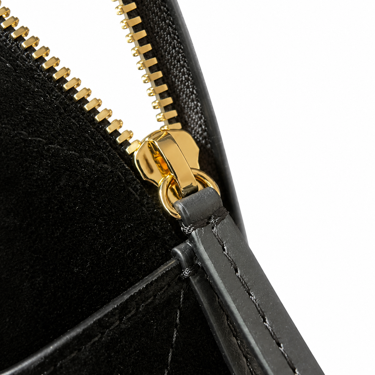 Chanel Bowling Bag Black Diamond-Quilted Suede | Elongated Barrel & Gold Full-Length Zip — 29cm