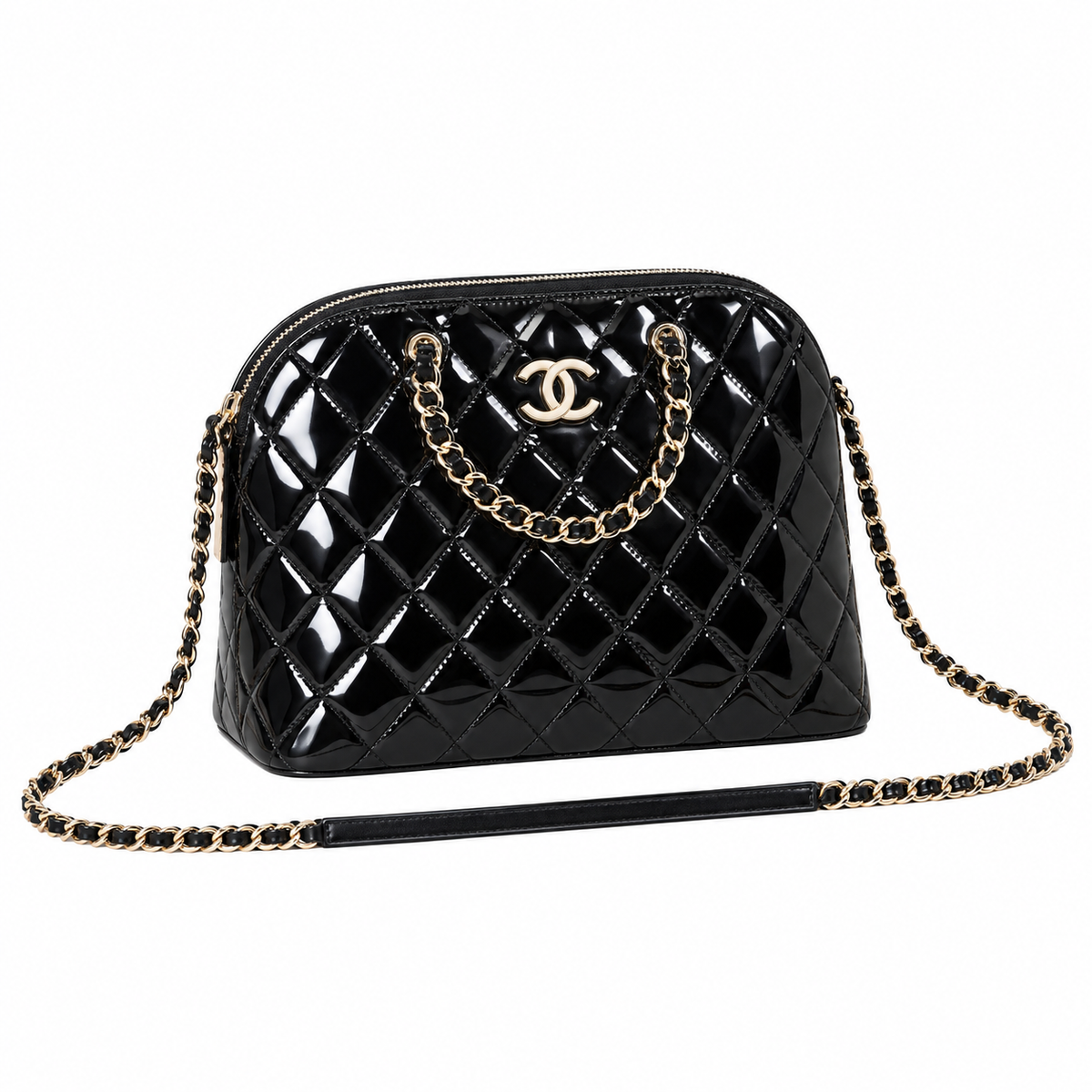 Chanel Quilted Silver Chain Vertical Bag 20.5×28.5×7cm
