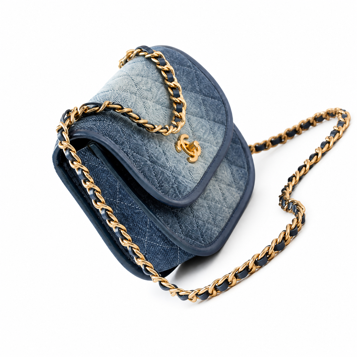 Chanel Classic Quilted Vertical Flap Bag | CC Turn-Lock Chain Strap — 23.5cm