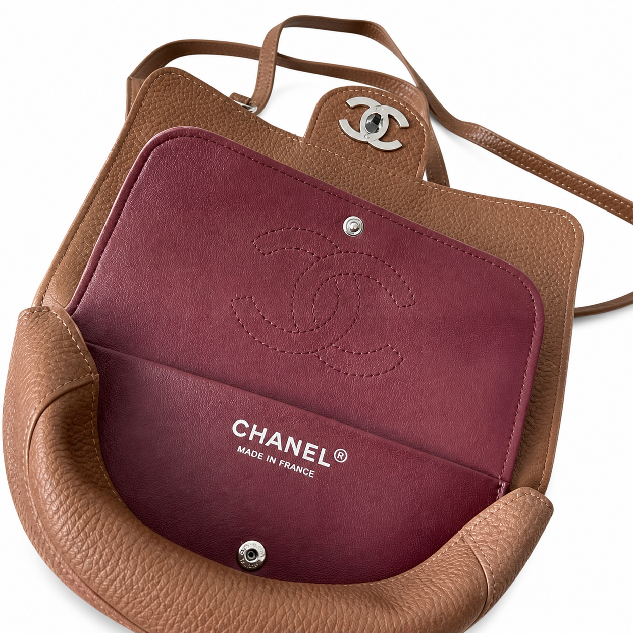 Chanel Classic Quilted Mini Flap Bag | CC Turn-Lock Leather Chain Strap — 13cm