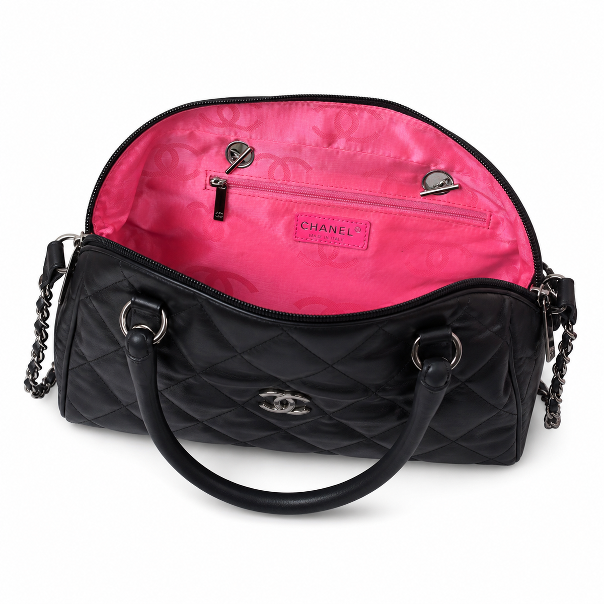 Chanel Quilted CC Medium Top Handle Bag | Detachable Chain — 27cm