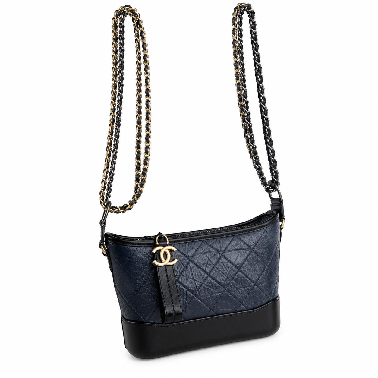 Chanel Classic Quilted Flap Bag | CC Turn-Lock Gold Hardware Leather Chain — 15x20cm