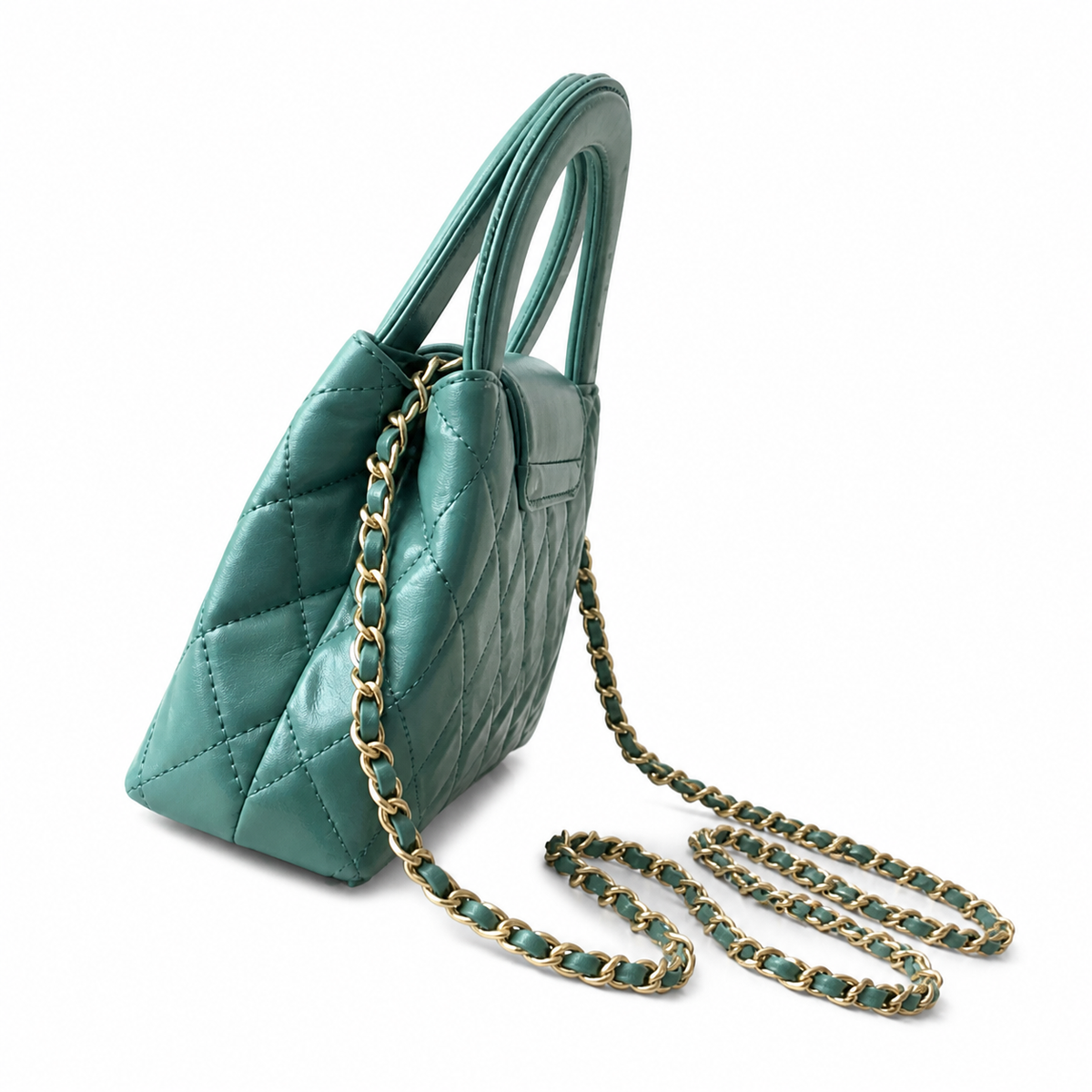 Chanel Classic Quilted Mini Flap Bag | CC Turn-Lock Leather Chain Strap — 13x19cm