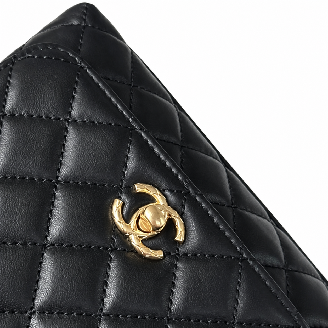 Chanel Black Quilted Lambskin Mini Flap | Jeweled Handle & Garnet Gemstone — 19cm