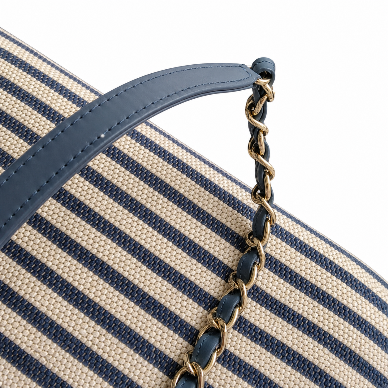 Chanel CC Quilted Wide Tote Bag | Gold Chain Handle — 46cm