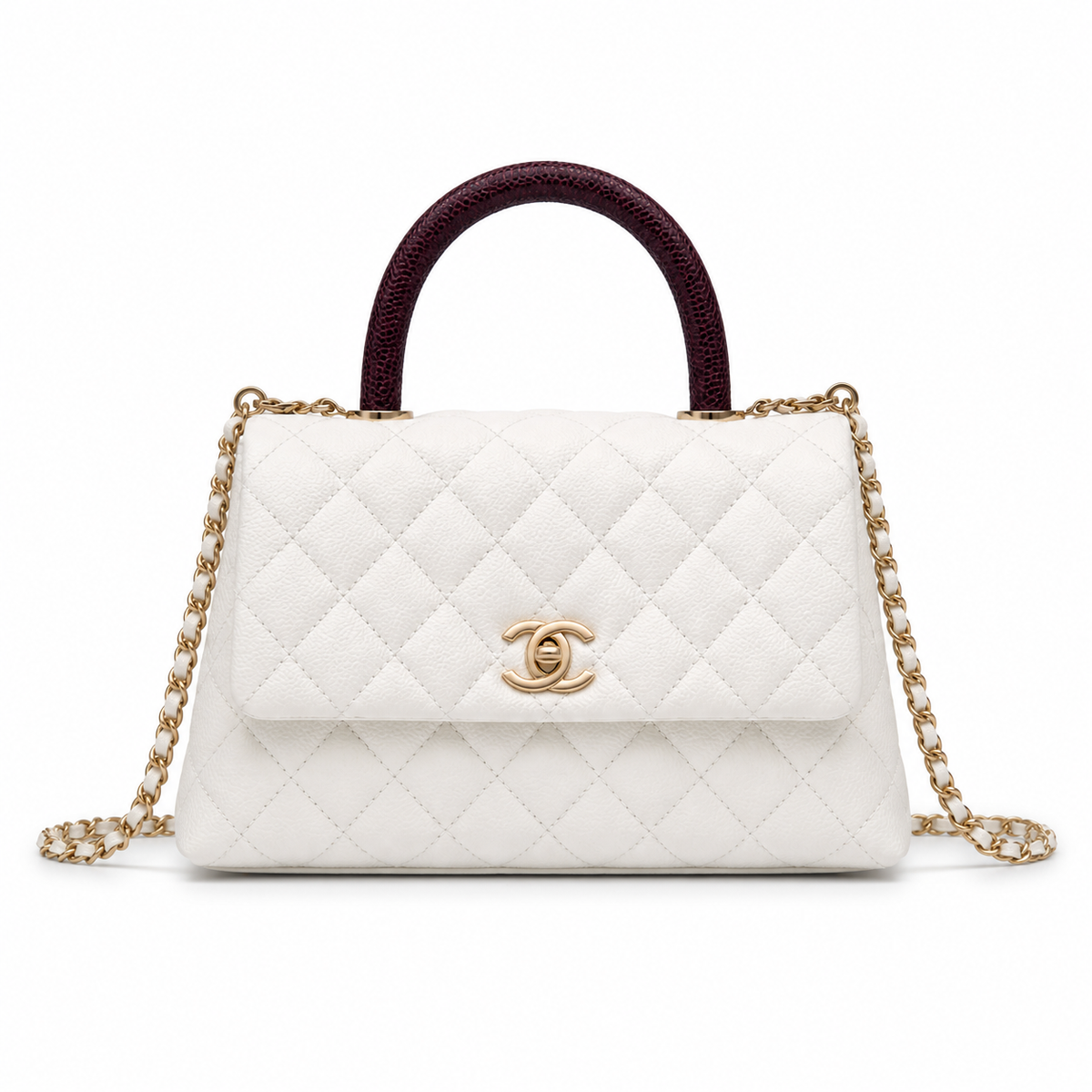 Chanel Classic Quilted Flap Bag | CC Turn-Lock Leather Chain Strap — 24cm