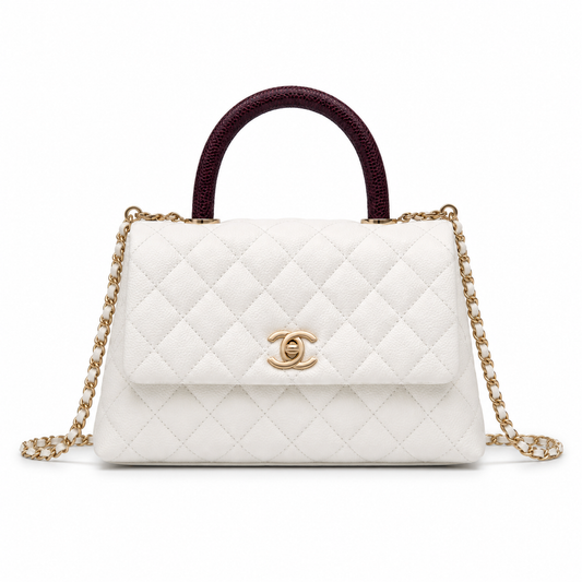 Chanel Classic Quilted Flap Bag | CC Turn-Lock Leather Chain Strap — 24cm
