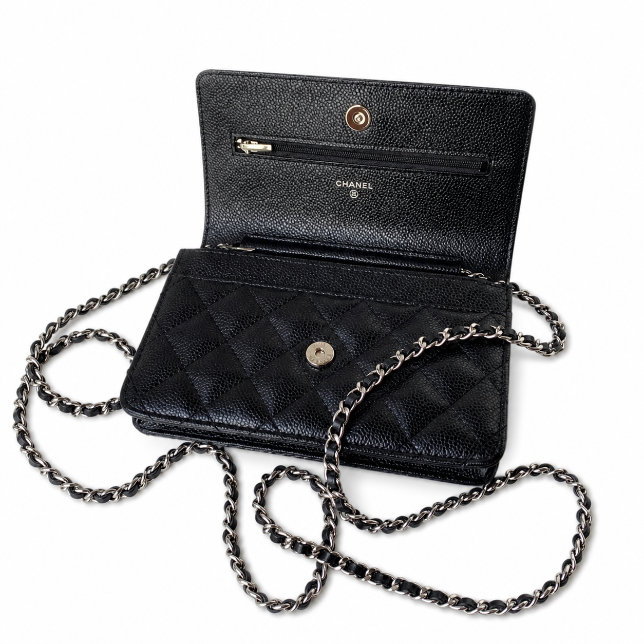 Chanel Classic Quilted Flap Bag | CC Turn-Lock Leather Chain Strap — 19cm