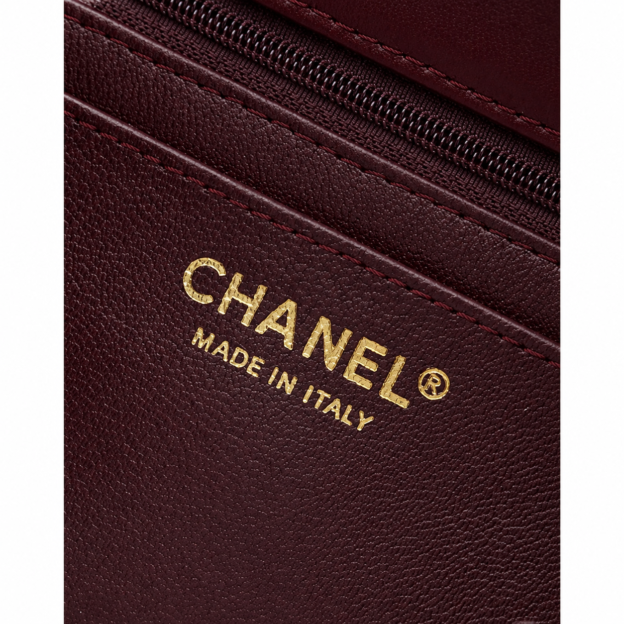 Chanel Oxblood Large Diamond-Quilted Lambskin Flap Bag | Top Handle & Tonal Chain