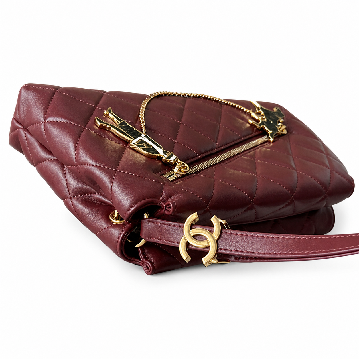 Chanel Classic Quilted Large Flap Bag | CC Hardware & Gold Chain — 29cm