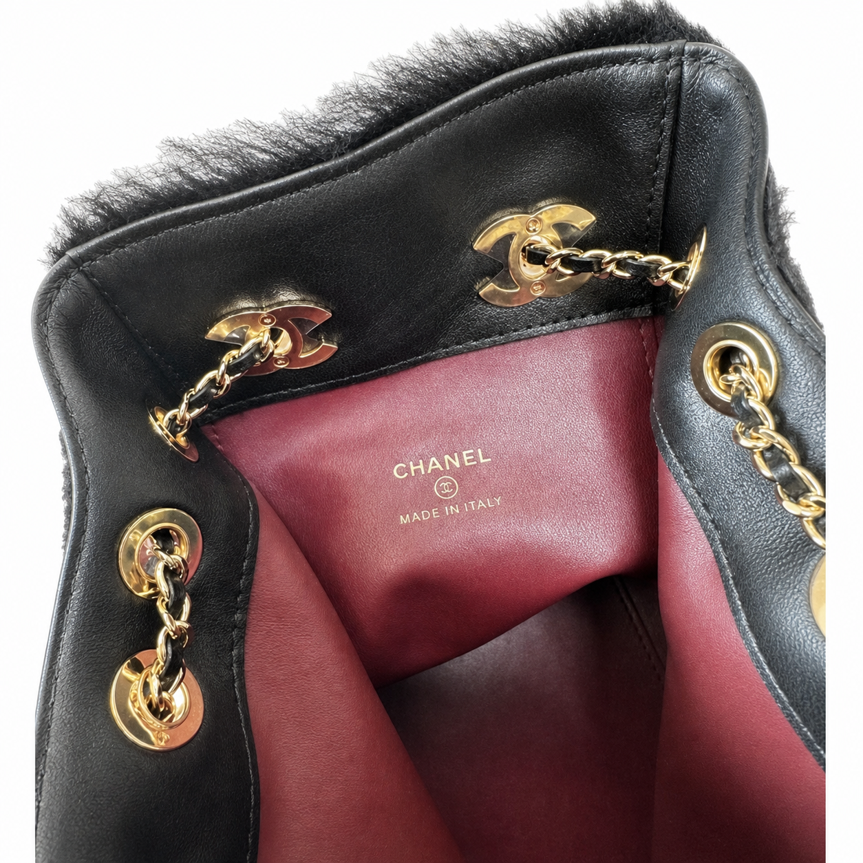 Chanel Quilted CC Structured Box Bag | Gold Chain — 18cm