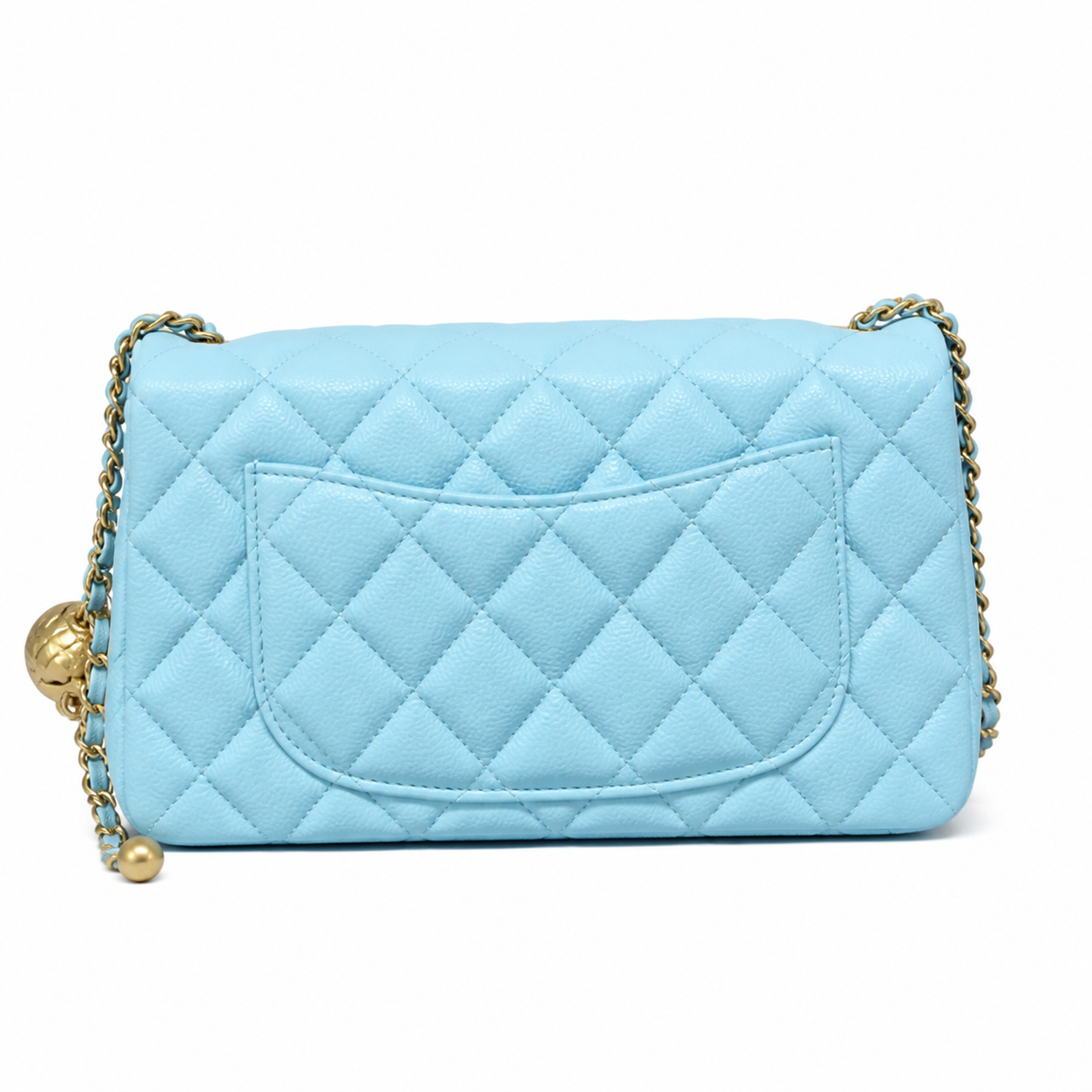 Chanel Classic Quilted Flap Bag | CC Turn-Lock Leather Chain Strap — 20x13cm
