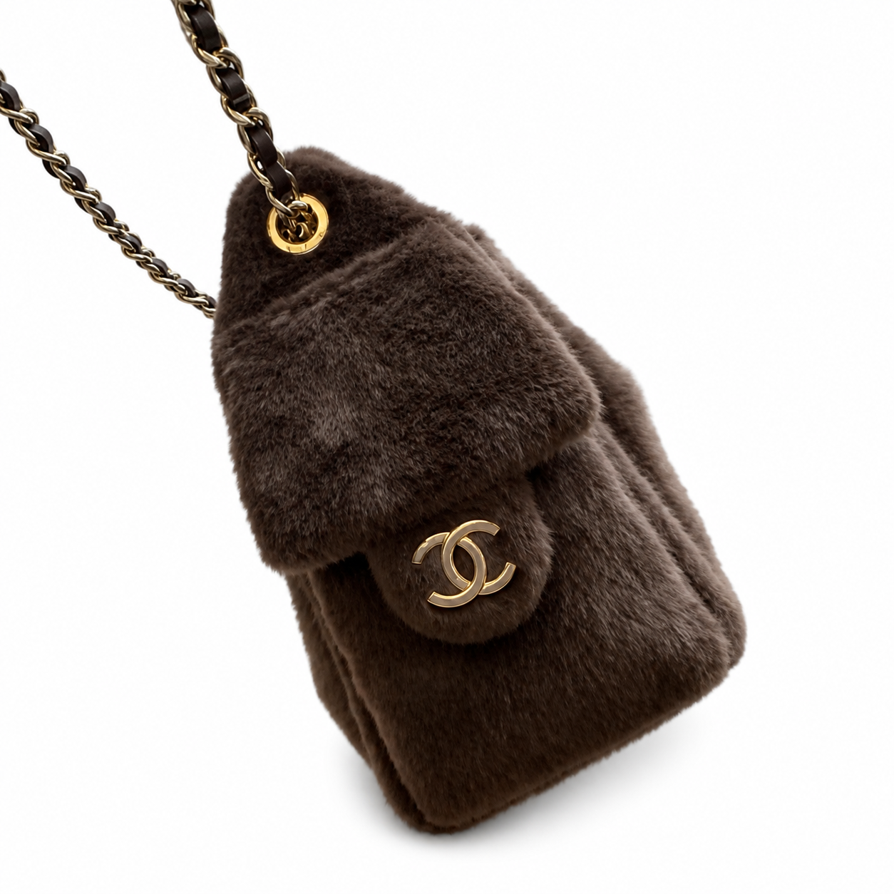 Chanel Classic Quilted Medium Top Handle Handbag | CC Turn-Lock Chain Strap — 22cm