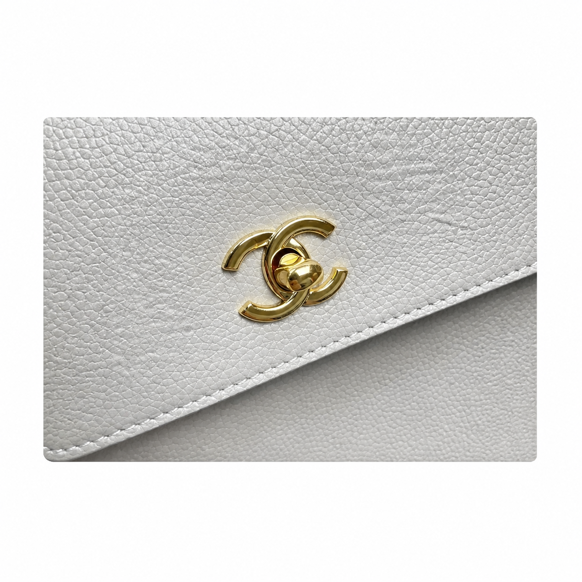 Chanel Large Neo Executive Tote Pearl Grey Grained Calfskin | Gold CC Turn-Lock — 43cm