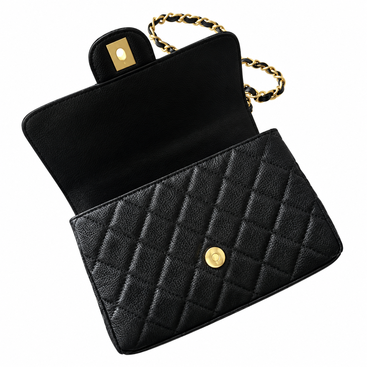 Chanel Quilted Compact Flap Bag 22×14.5×7cm