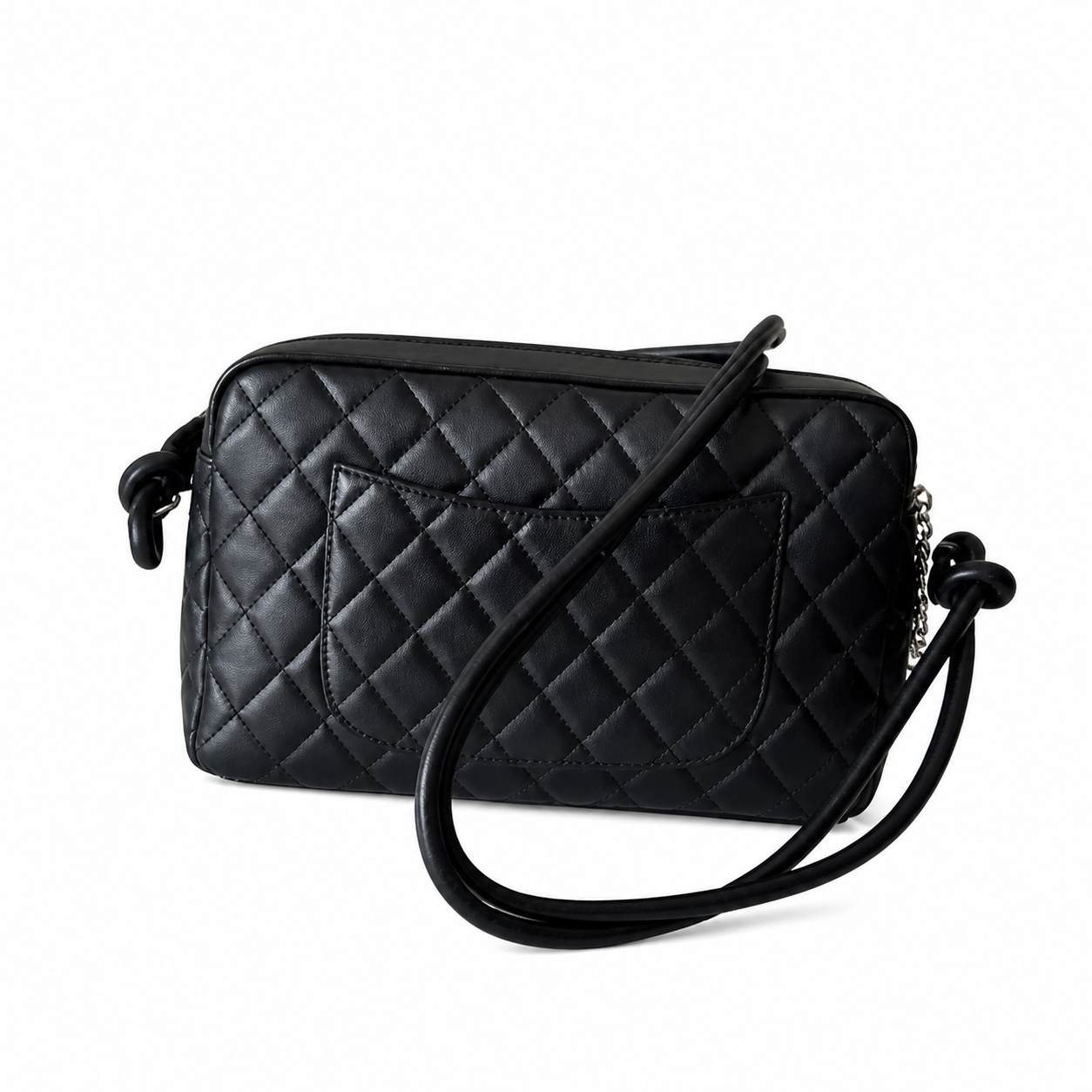 Chanel Quilted CC Wide Top Handle Bag | Detachable Chain — 27cm