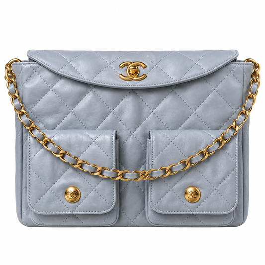 Chanel Quilted Tall Slim Shoulder Bag 21.5×30×5cm