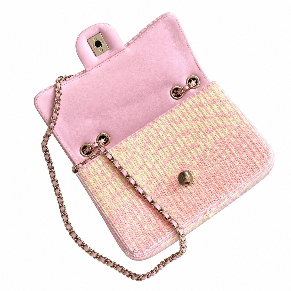 Chanel Quilted Mini Flap Shoulder Bag 14×21×8cm