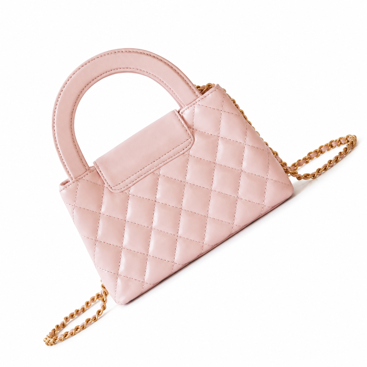 Chanel Classic Quilted Mini Flap Bag | CC Turn-Lock Leather Chain Strap — 13x19cm