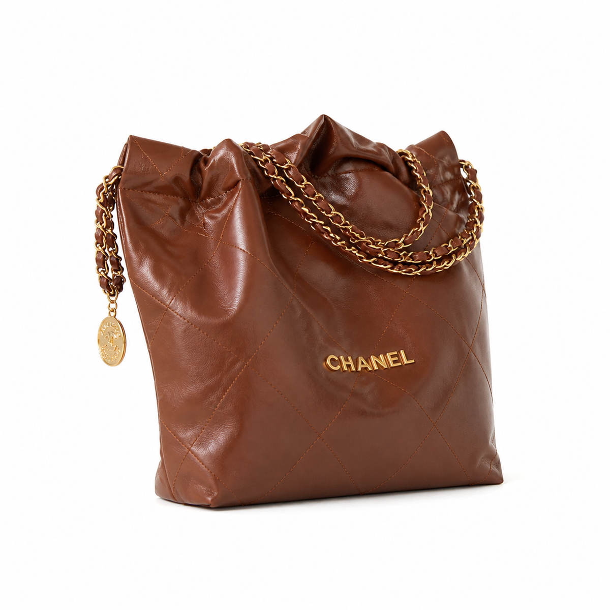 Chanel Classic Quilted Tote Bag | CC Hardware Leather Chain Strap — 35x37cm