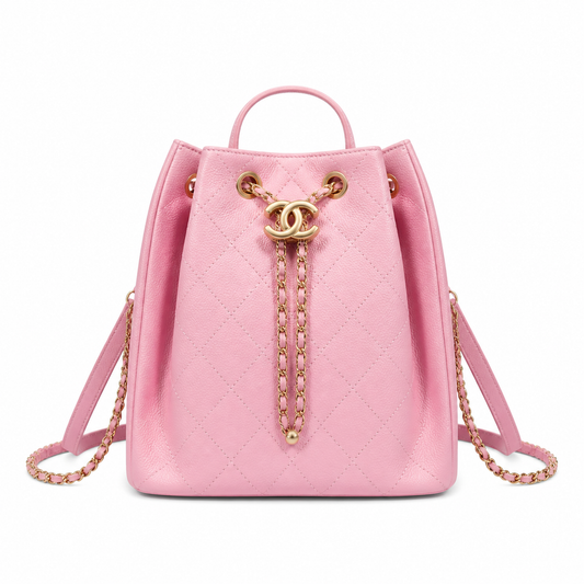 Chanel Classic Quilted Square Box Handbag | CC Turn-Lock Top Handle — 23cm