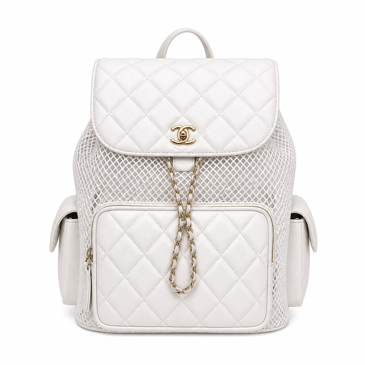 Chanel Classic Quilted Backpack with CC Hardware & Adjustable Chain Straps — 31cm