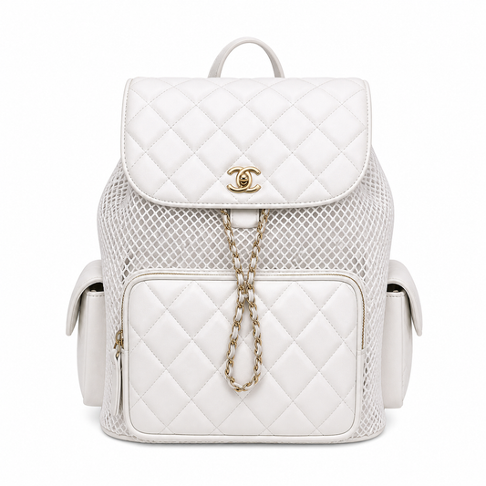 Chanel Classic Quilted Backpack with CC Hardware & Adjustable Chain Straps — 31cm