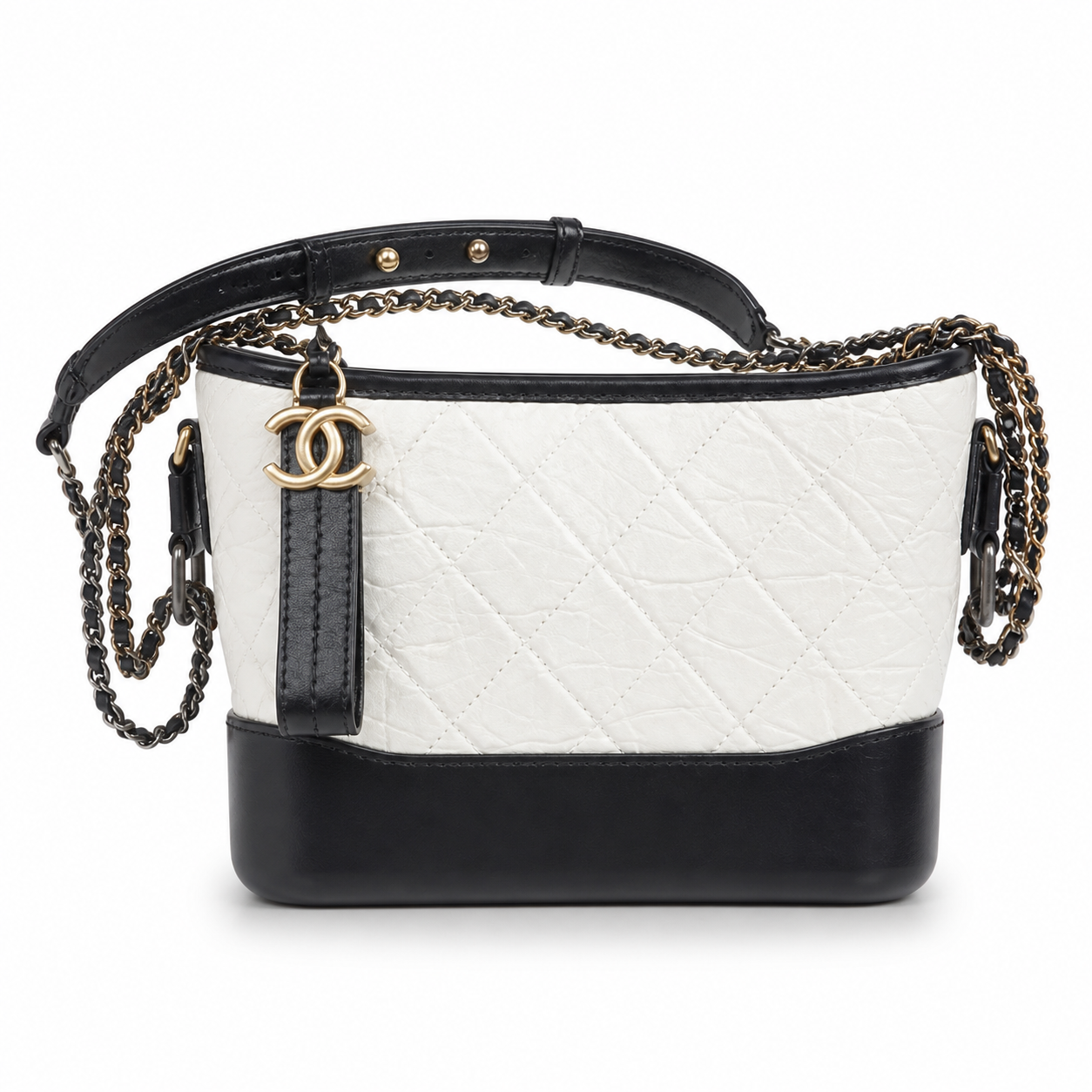 Chanel Classic Quilted Flap Bag | CC Turn-Lock Gold Hardware Leather Chain — 15x20cm