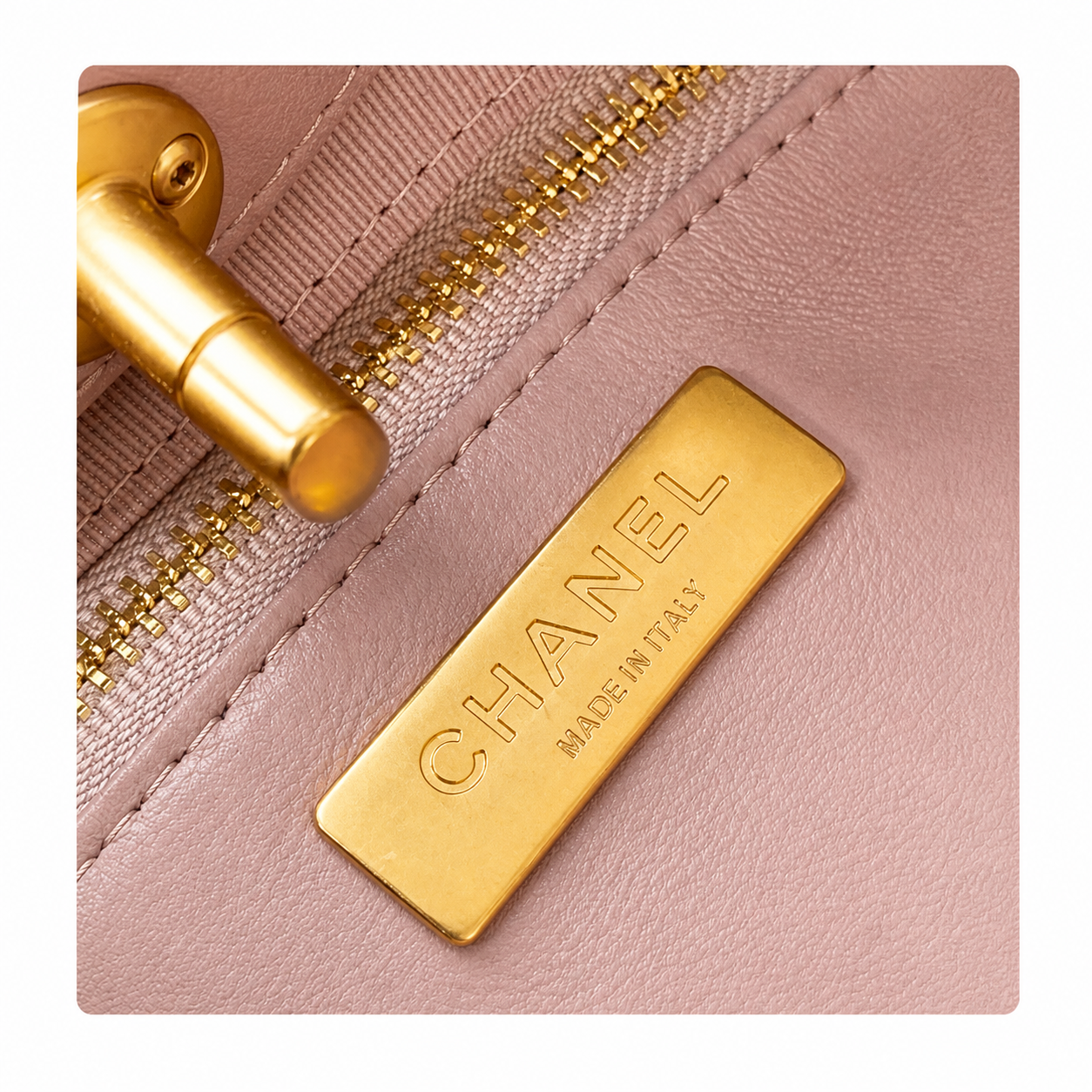 Chanel Classic Quilted Flap Bag | CC Turn-Lock Leather Chain Strap — 22x23cm