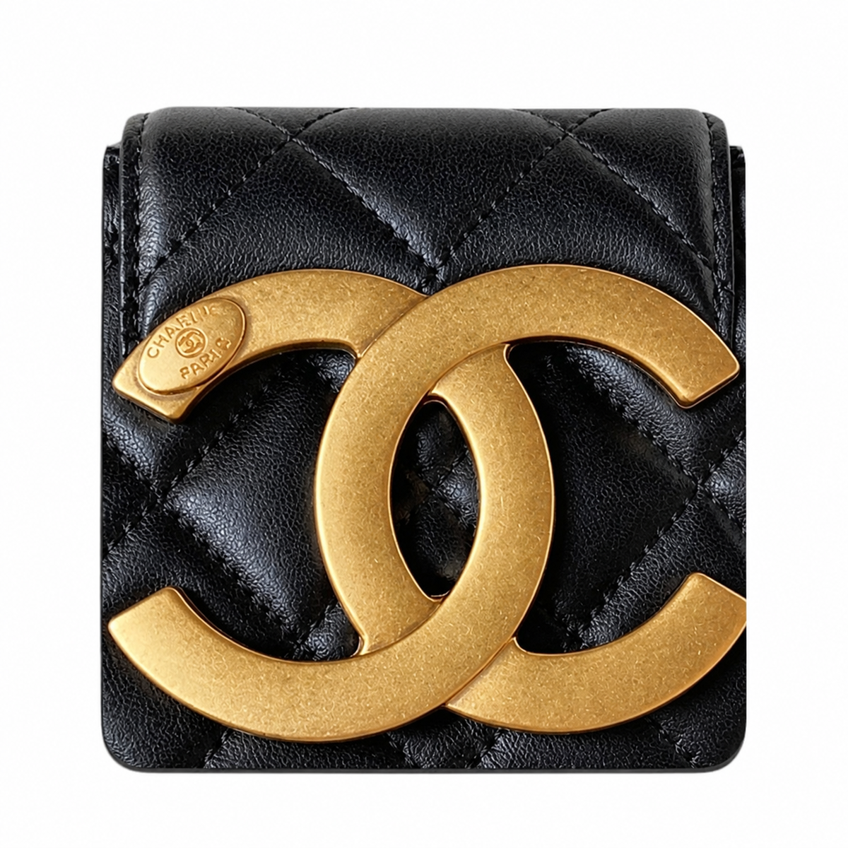 Chanel Classic Quilted Mini Vertical Flap Bag | CC Turn-Lock Chain Strap — 21cm