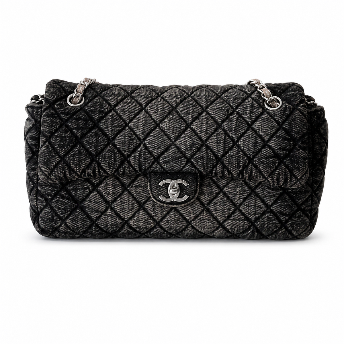 Chanel Classic Quilted Maxi Flap Bag | CC Hardware & Gold Chain — 33cm