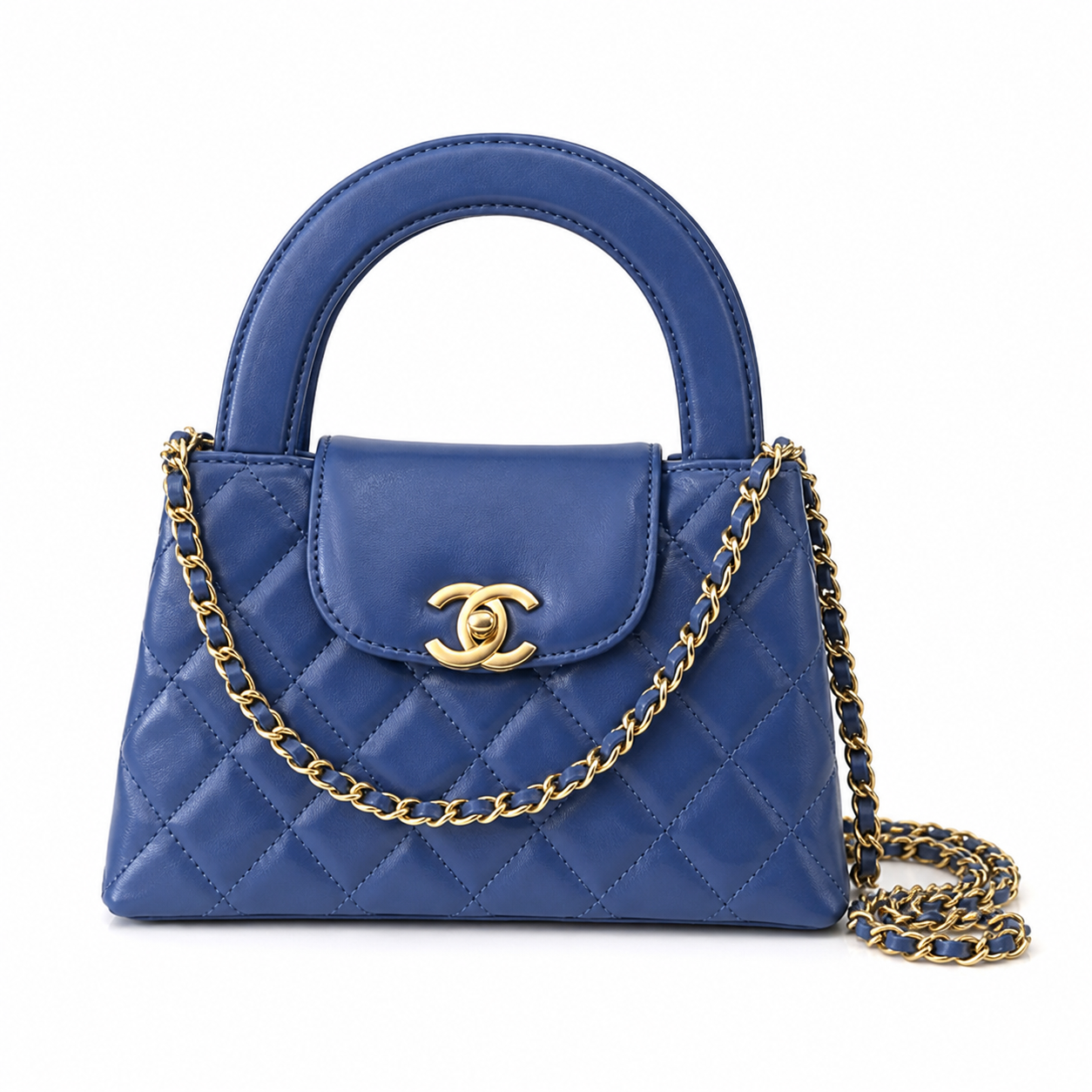 Chanel Classic Quilted Mini Flap Bag | CC Turn-Lock Leather Chain Strap — 13x19cm