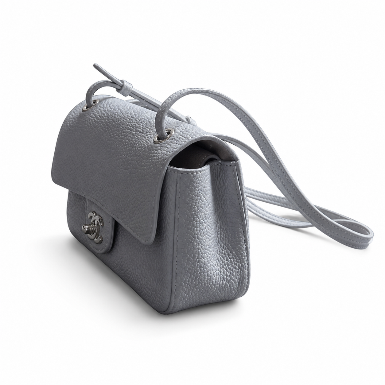 Chanel Classic Quilted Mini Flap Bag | CC Turn-Lock Leather Chain Strap — 13cm