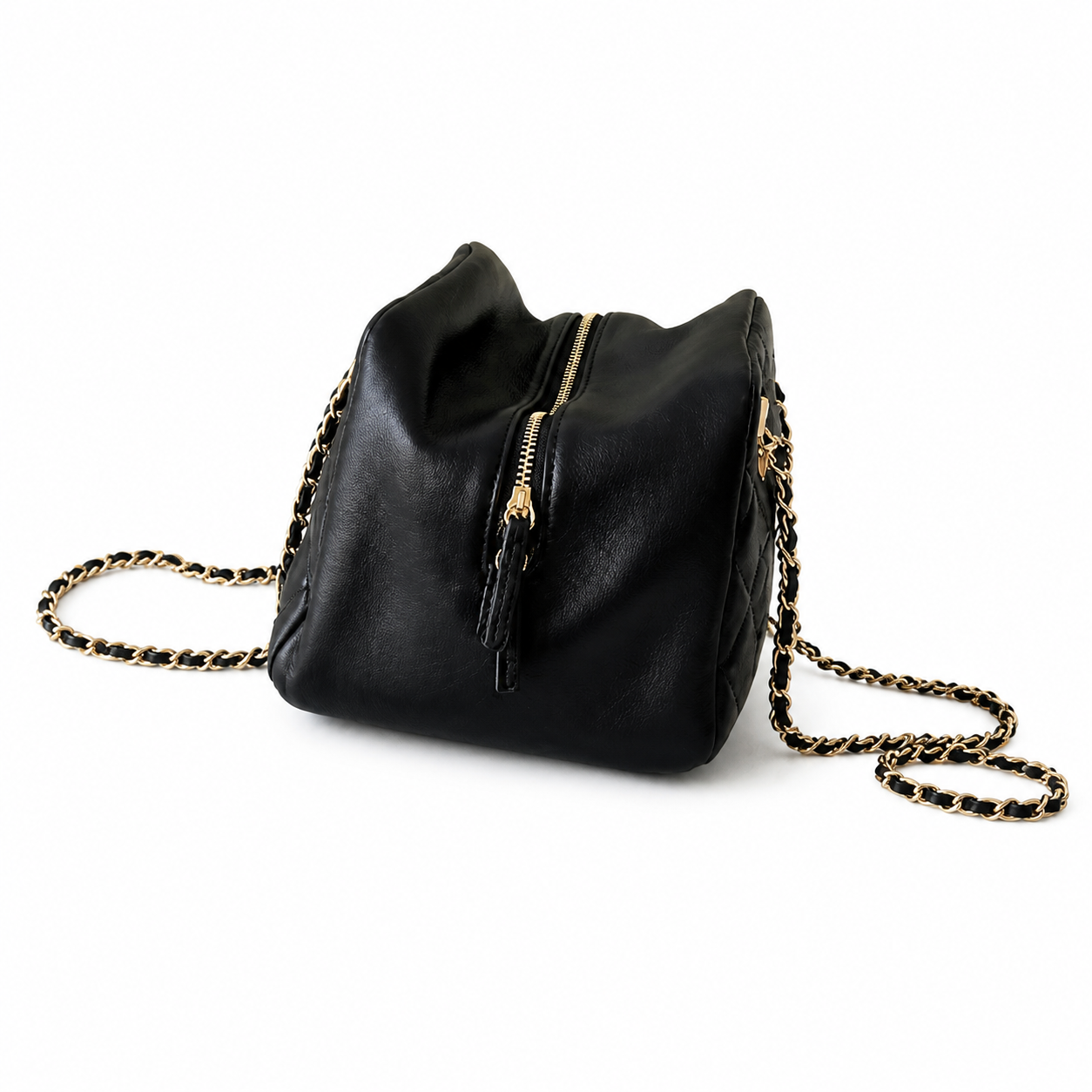 Chanel Classic Quilted Flap Bag | CC Turn-Lock Leather Chain Strap — 16cm