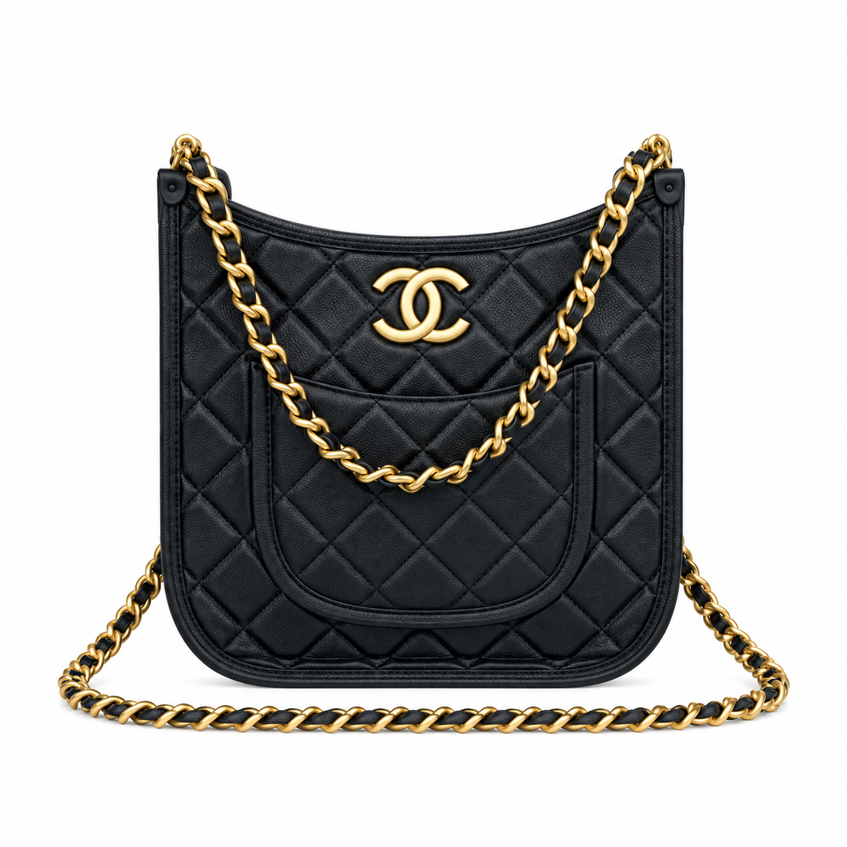 Chanel Quilted Medium Crossbody Flap Bag 24×22.5×7.5cm