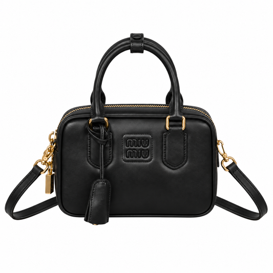 Miu Miu Leather Top Handle Bag 19 × 13 cm