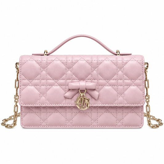 Dior Cannage Quilted Flat Crossbody Bag 21cm