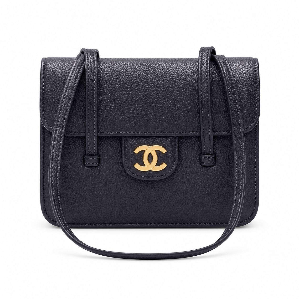 Chanel Quilted CC Mini Vertical Flap Bag | Gold Chain — 17cm