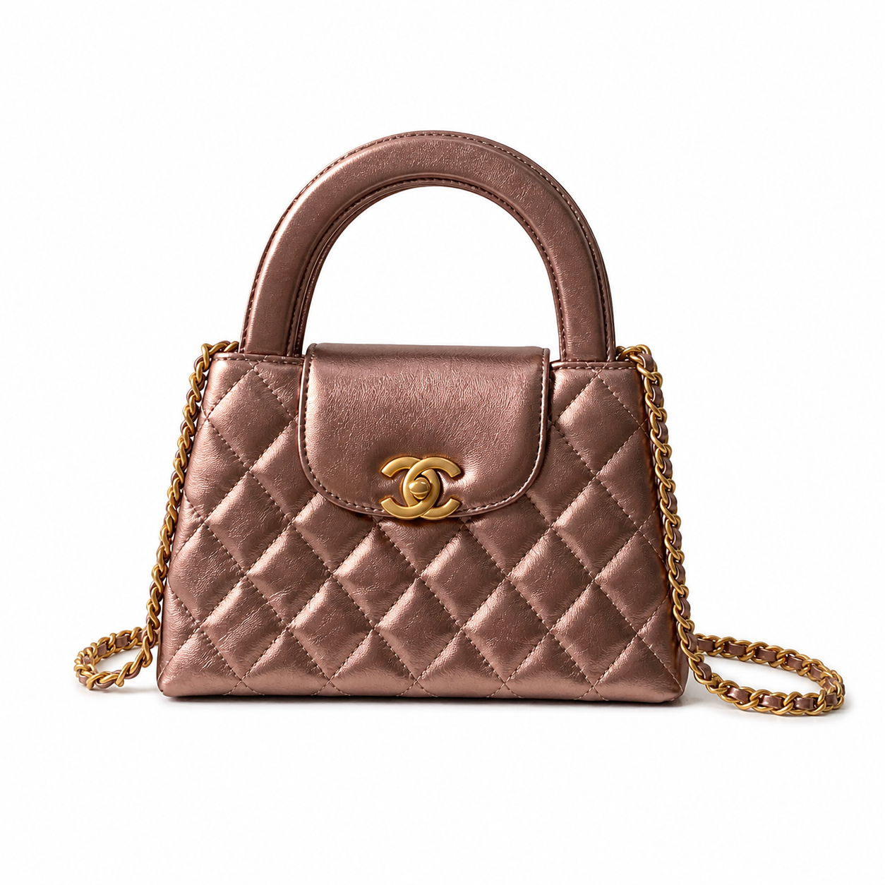 Chanel Classic Quilted Mini Flap Bag | CC Turn-Lock Leather Chain Strap — 13x19cm