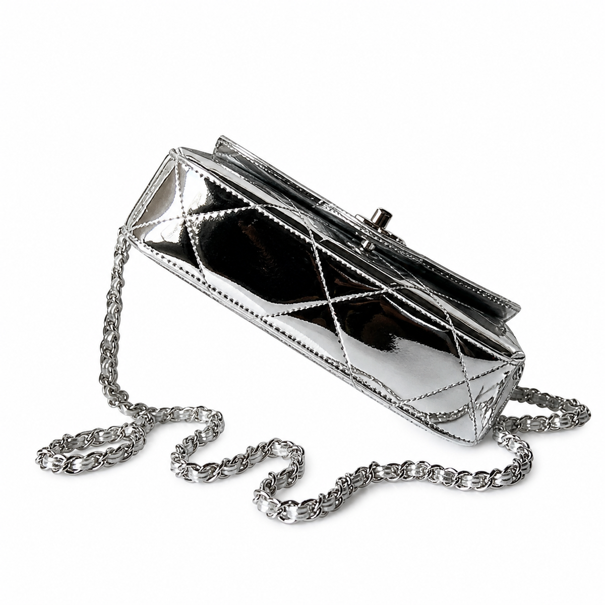 Chanel Classic Quilted Wallet on Chain WOC | CC Turn-Lock Chain Strap — 18cm