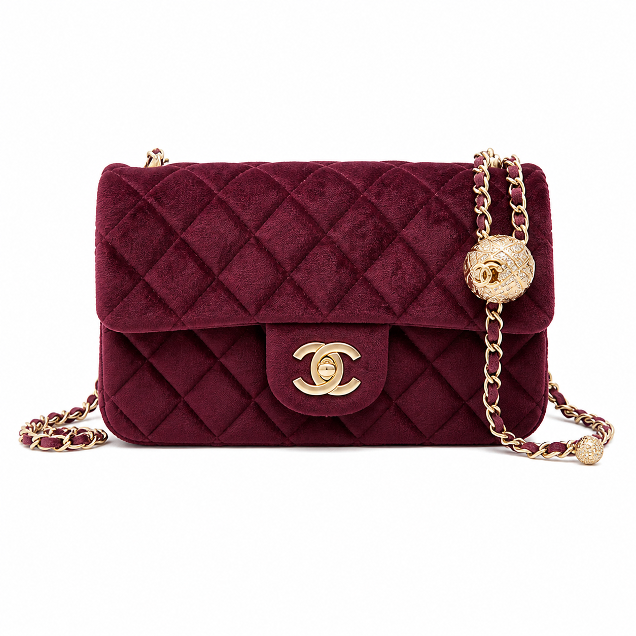 Chanel Classic Quilted Flap Bag | CC Turn-Lock Leather Chain Strap — 13x20cm